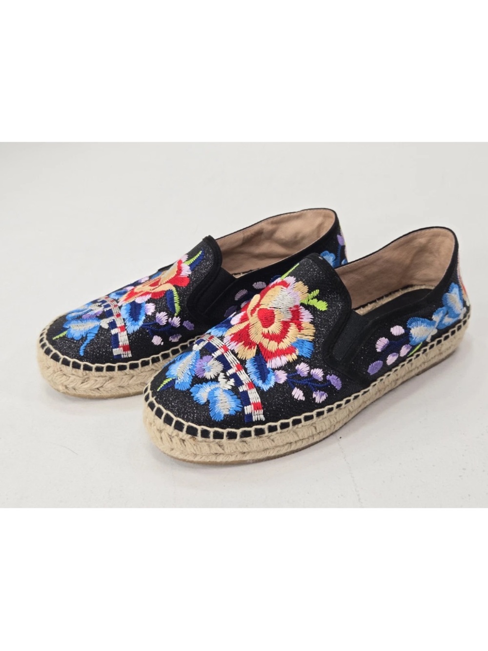 Johnny Was Cooper Embroidered Espadrilles Eu 40/9.5 US Womens